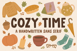 Cozy Time - A Handwritten Sans Serif, a Sans Serif Font by Happy Type Club
