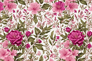 Pink Willowherb Seamless Pattern, a Pattern Graphic by Pattern Design MT (Thumbnail 2 of 3)