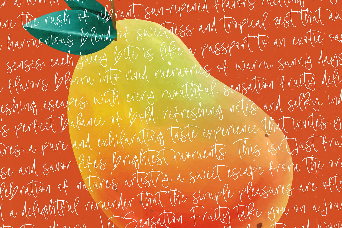 Sensation Fruity Natural Handwritten, a Script Font by stylishtype.co (Photo 12 of 20)