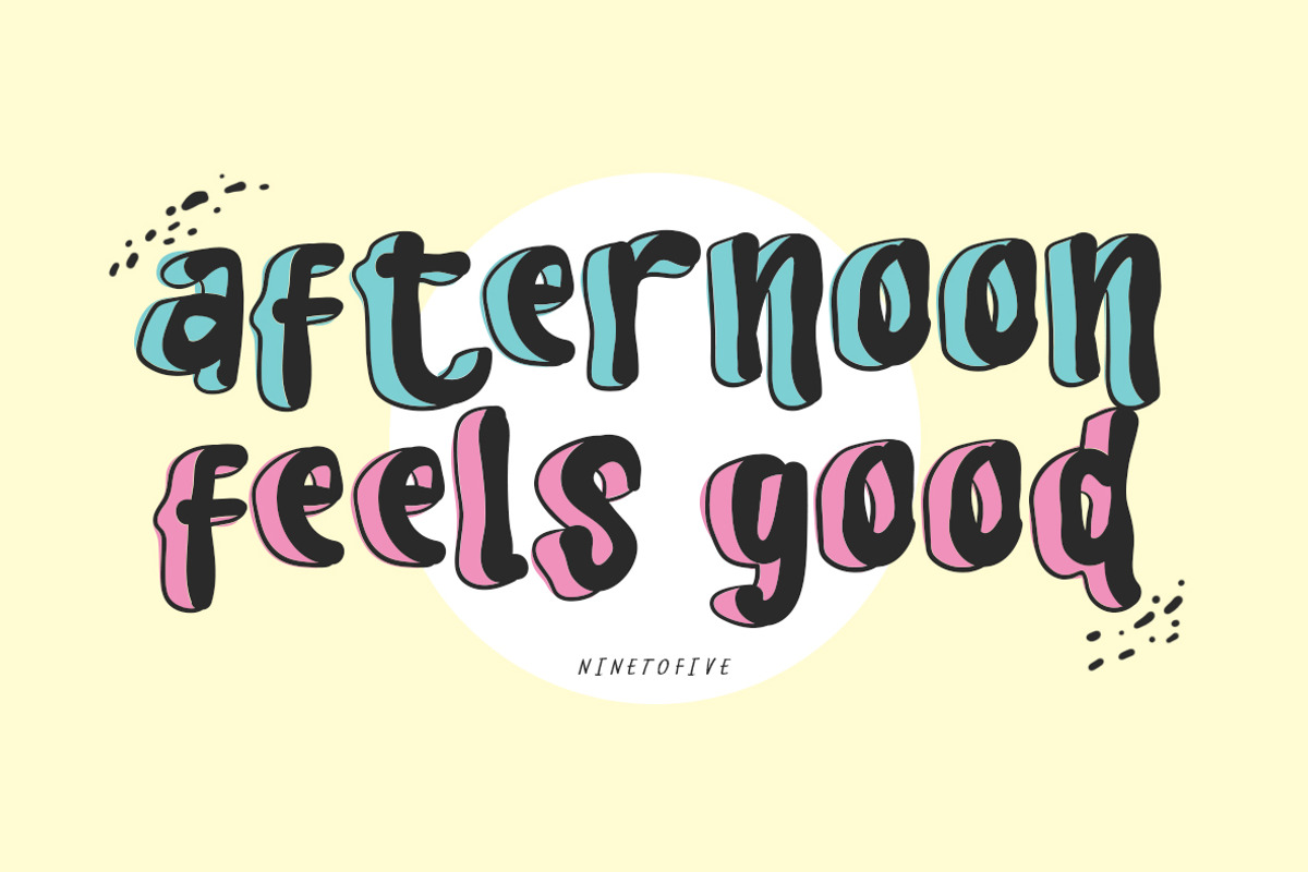 Nine to Five Fonts, a Sans Serif Font by giemons™ (Photo 4 of 8)