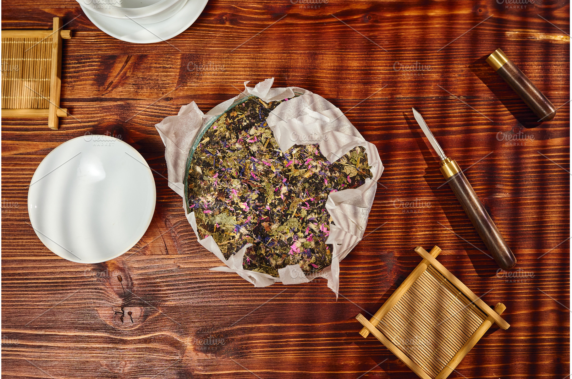 Loose leaf herbal tea blend, a Food & Drink Photo by darksoul72