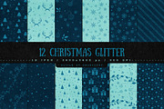 12 Christmas Glitter Backgrounds, a Texture Graphic by Orange Fox (Thumbnail 2 of 5)