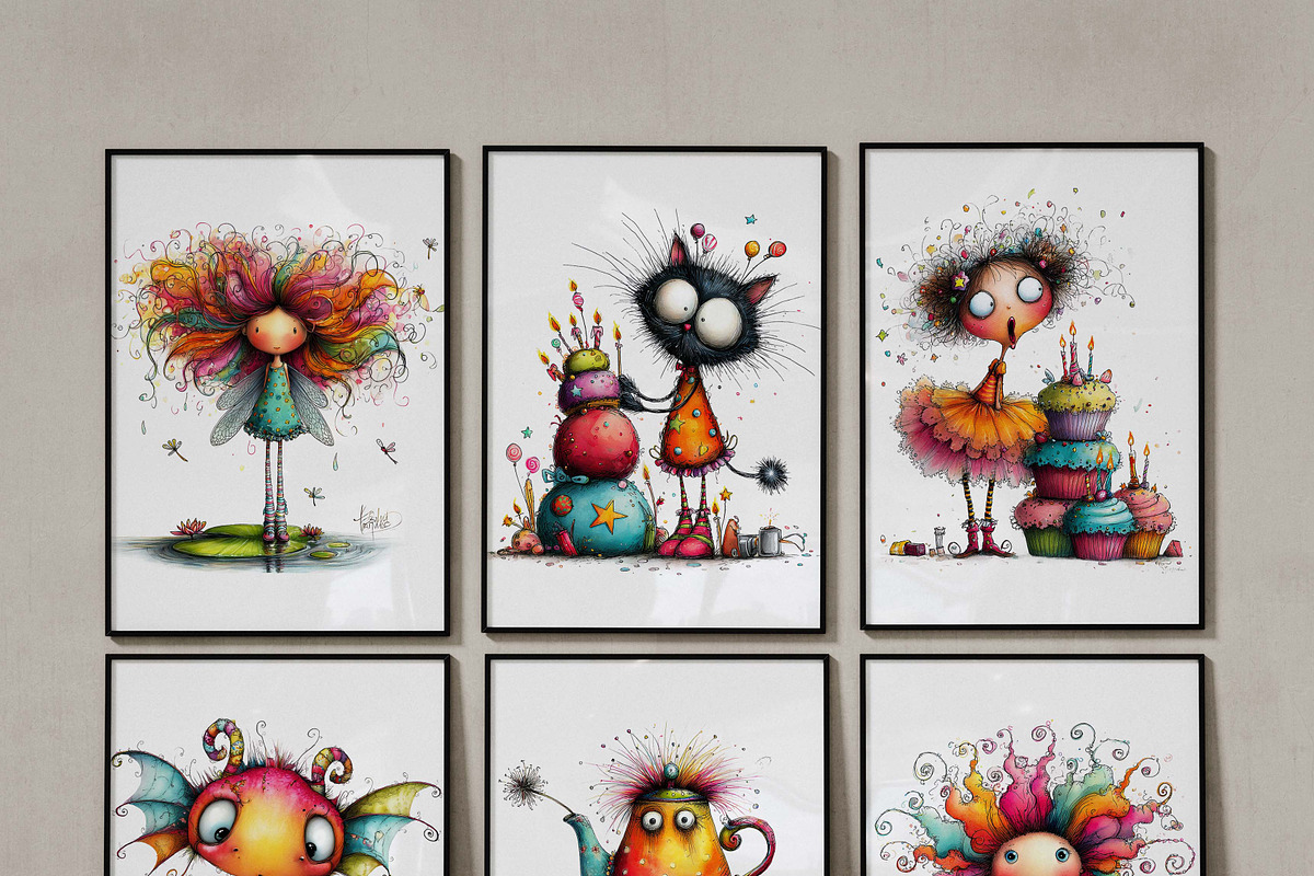 Watercolor Quirky Fairy Clipart Set, a Graphic by one-touch (Photo 6 of 14)