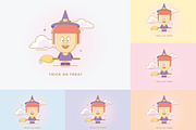 Adorable Halloween characters, an Outline Icon by Polar Vectors (Thumbnail 9 of 11)