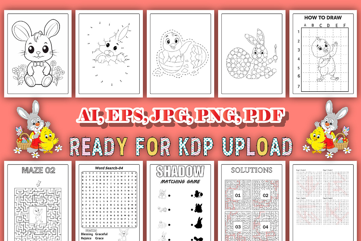 Easter Activity Book for Kids -Kdp, an Illustration by Creative Art (Photo 2 of 3)