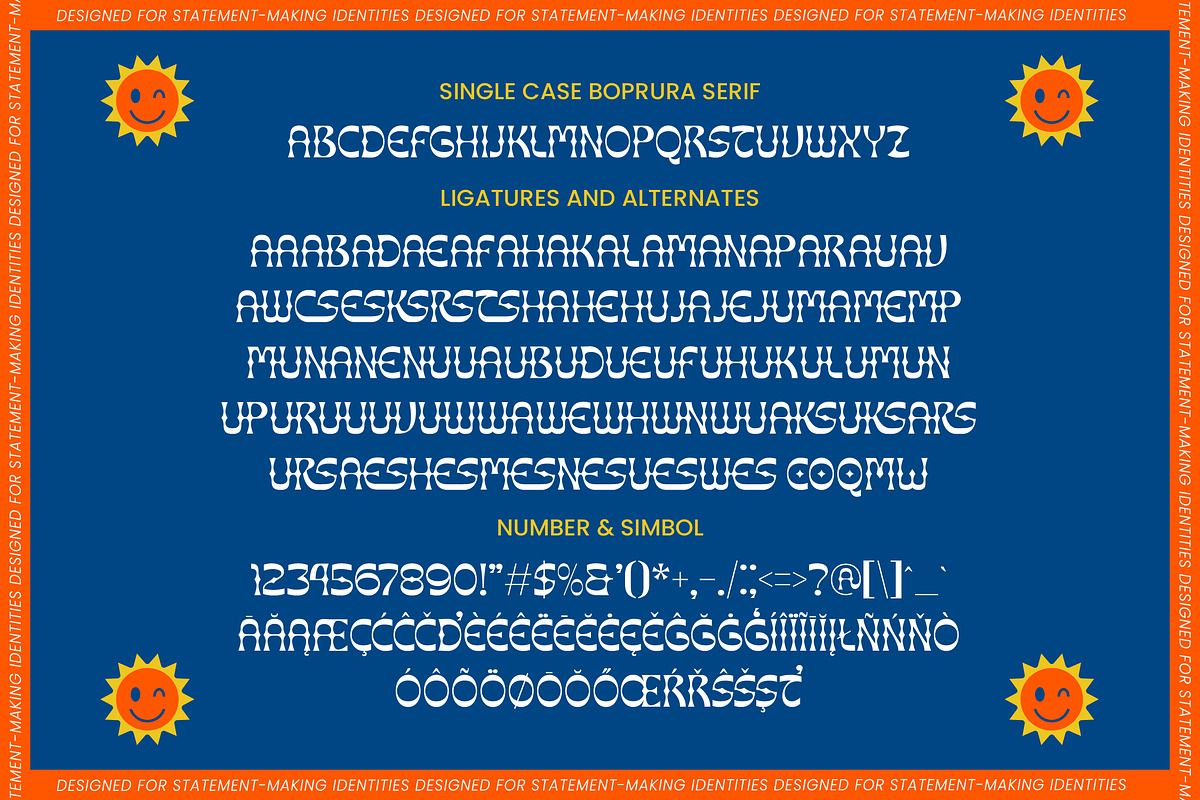Boprura Psychedelic Font Duo, a Serif Font by AmorfaType (Photo 8 of 9)