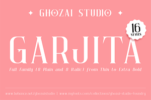Garjita - Elegant font family
