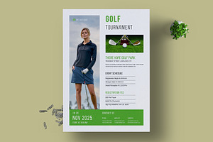 Golf Tournament Flyer Template, a Flyer Template by MightyDesign