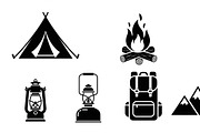 Camping Adventure Silhouette Icon, an Illustration by Artivon (Thumbnail 16 of 51)
