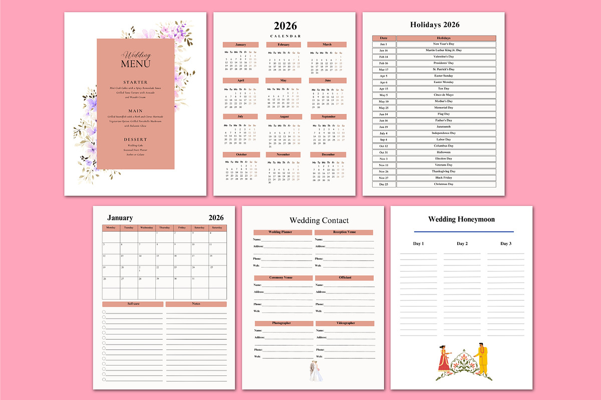 2026 Bride’s Organizer, a Stationery Template by Shumaya (Photo 2 of 4)