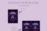 Gaming Birthday Invitation Template, an Invitation Template by InvitingStorys (Thumbnail 9 of 11)