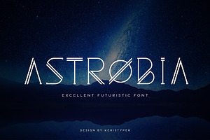 Astrobia Typeface, a Font by kerismaker