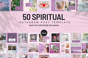 Spiritual Instagram Canva Post, a Social Media Template by Snapybiz (Thumbnail 1 of 10)