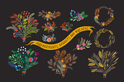 Vector Florals, a Background Graphic by Irtsya (Thumbnail 3 of 12)