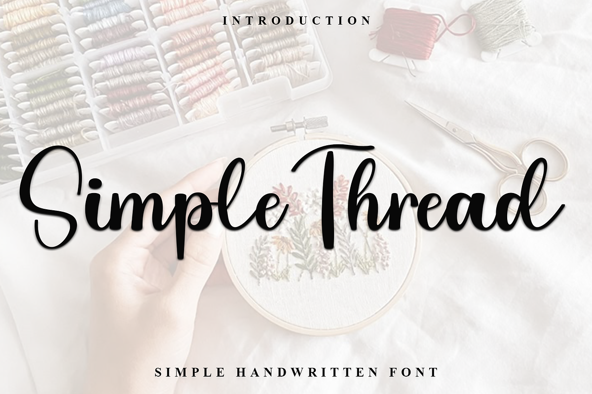 Simple Thread, a Handwritten Font by InermediaSTUDIO (Photo 1 of 8)