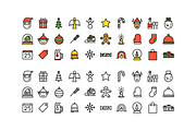 30 Сhristmas Icons + Pattern, an Outline Icon by chewkotski (Thumbnail 2 of 5)