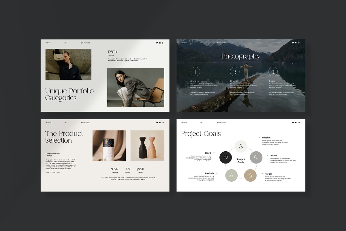 Lumino Minimal Presentation Template preview 7