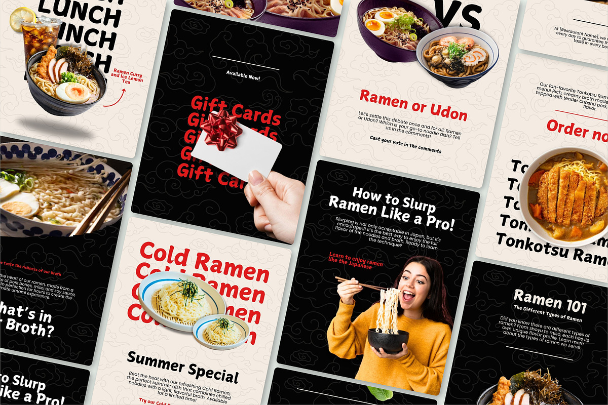 Canva Ramen Food Instagram Template, a Design Template by SecondBrain Store (Photo 8 of 10)