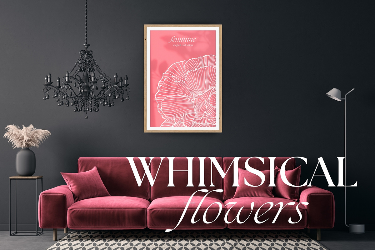 Whimsical Flowers Collection, a Decorative Illustration by ilonitta (Photo 3 of 12)