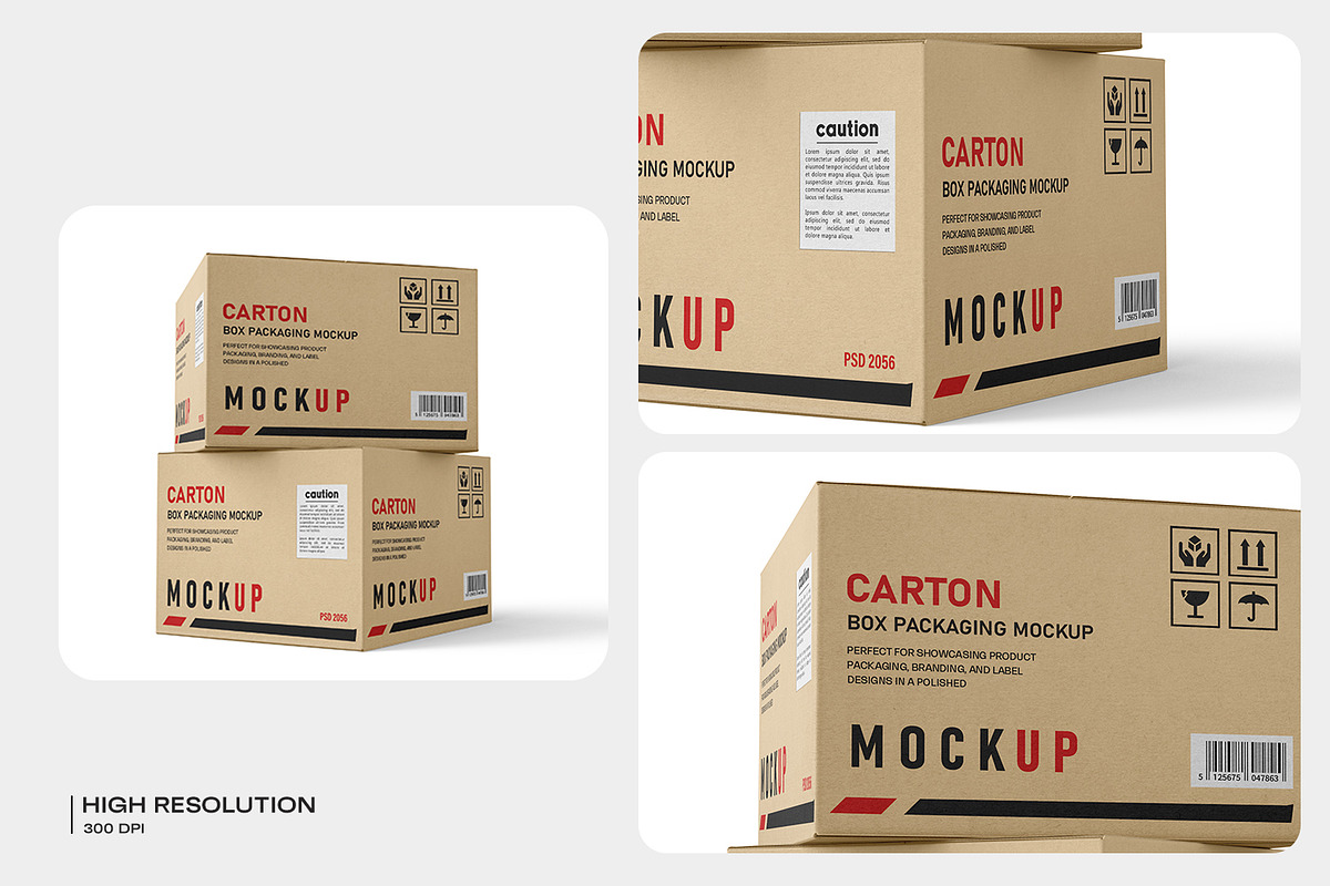Kraft Carton Packaging Box Mockup, a Packaging Mockup by Ram Studio (Photo 8 of 13)