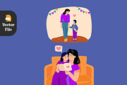 Mother’s Day 10 Vector Illustration, a Seasonal Illustration by Peacock_design (Thumbnail 5 of 5)