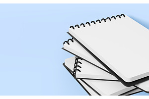 3d Template Of Stack Spiral Notebook