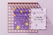 Cute doodle stars posters, cards set, a Decorative Illustration by Good Studio (Thumbnail 7 of 11)