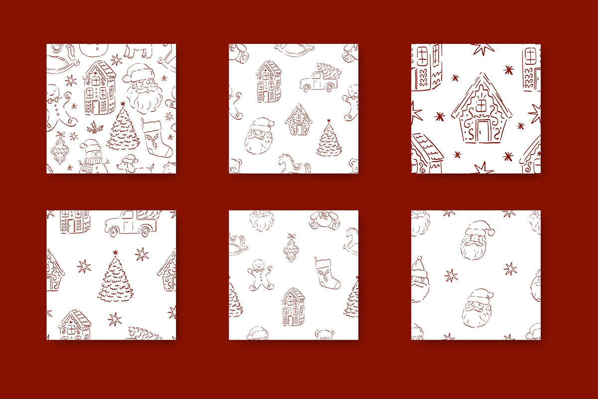 Cute Hand Drawn Whimsy Christmas, a Decorative Illustration by Barkova Nadya (Photo 4 of 8)