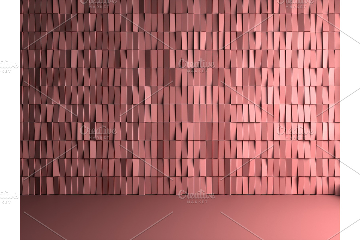 3d render of pink planks, an Illustration by rnax