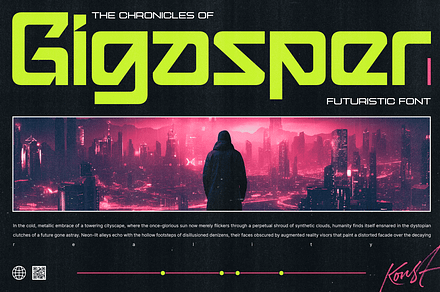 Gigasper - Futuristic Techno Fonts, a Sans Serif Font by Konstantine Studio