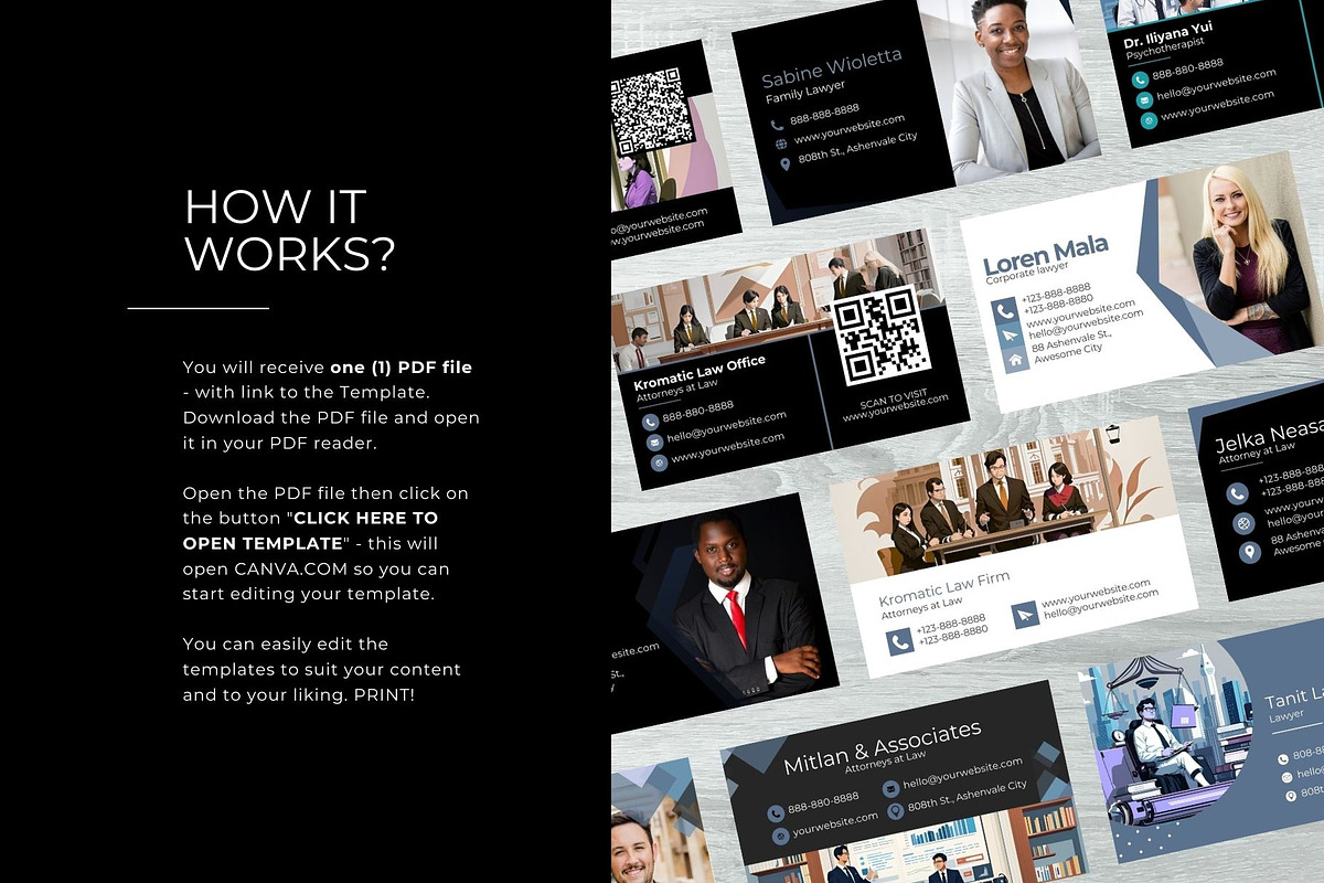 Lawyer Business Card Template, a Business Card Template by Kromatic Design Studio (Photo 3 of 5)