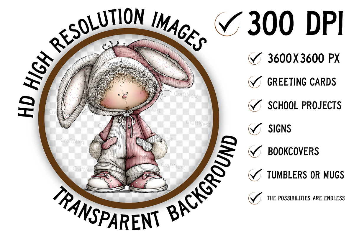 Whimsical Dolls Clipart Bundle, an Illustration by Craft Nest (Photo 4 of 8)