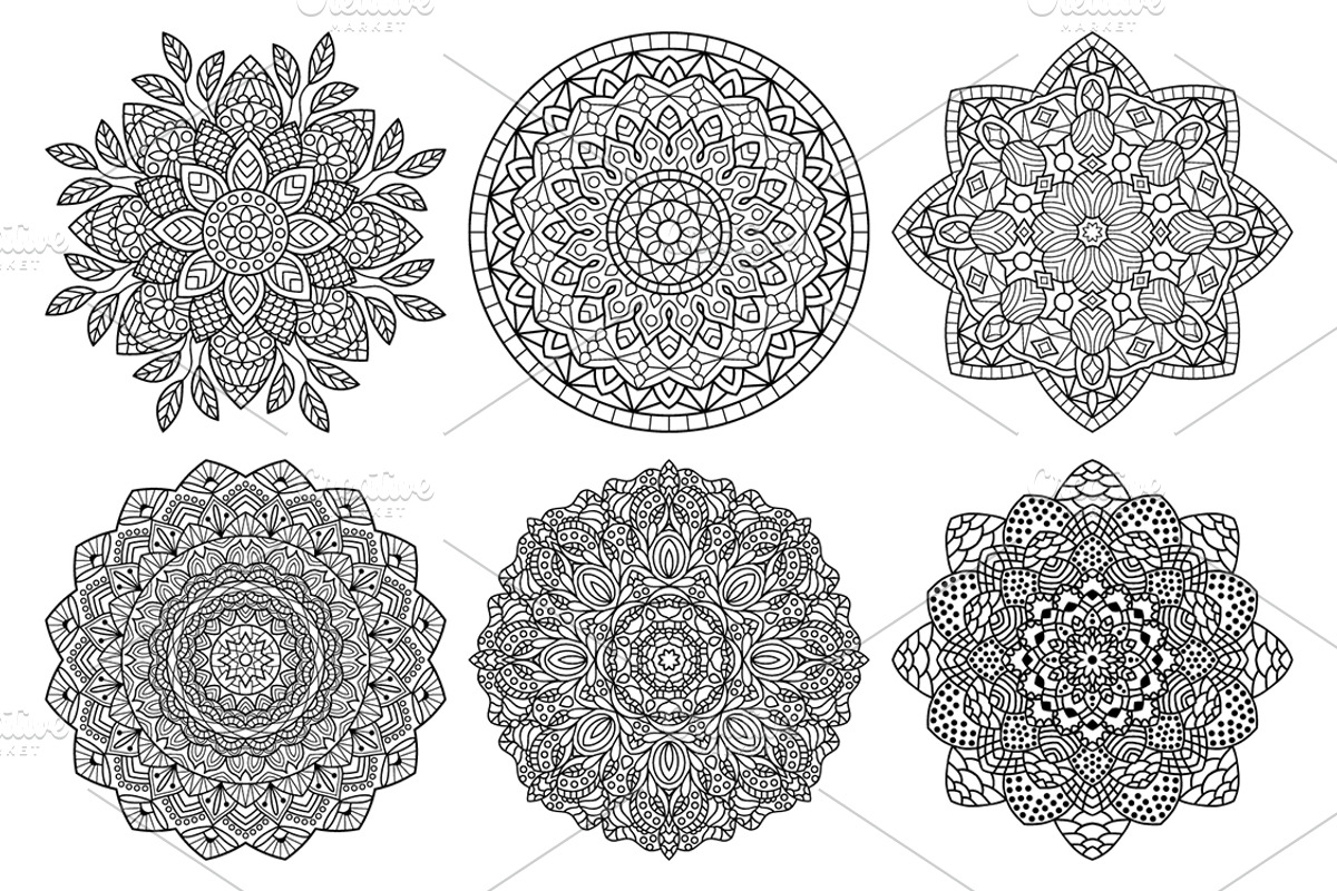 Mandala. Coloring book pages, a Decorative Illustration by jelisua88 (Photo 2 of 9)