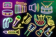 Neon Music Instrument PNG Clipart, an Education Illustration by Lenninator Digital (Thumbnail 2 of 5)