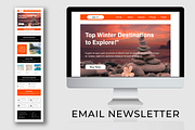 Travel Email Newsletter Layout, an UI Kit Template by MightyDesign (Thumbnail 1 of 8)