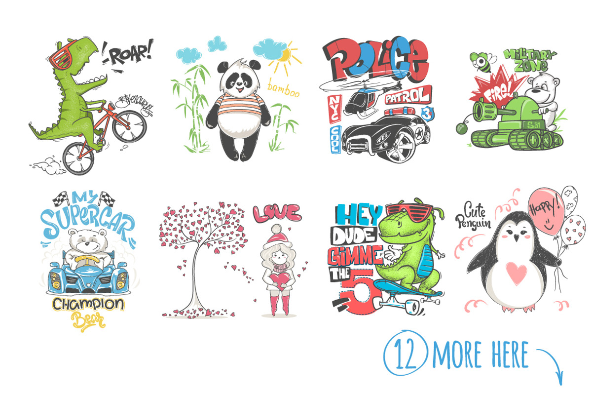 20 Kids t-shirt design., an Illustration by Urbanshop (Photo 2 of 2)