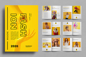Yellow and Black Magazine Layout, a Magazine Template by ContestDesign