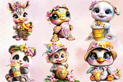 Cute Summer Animals Clipart Bundle., an Illustration by SVGArt (Thumbnail 5 of 9)