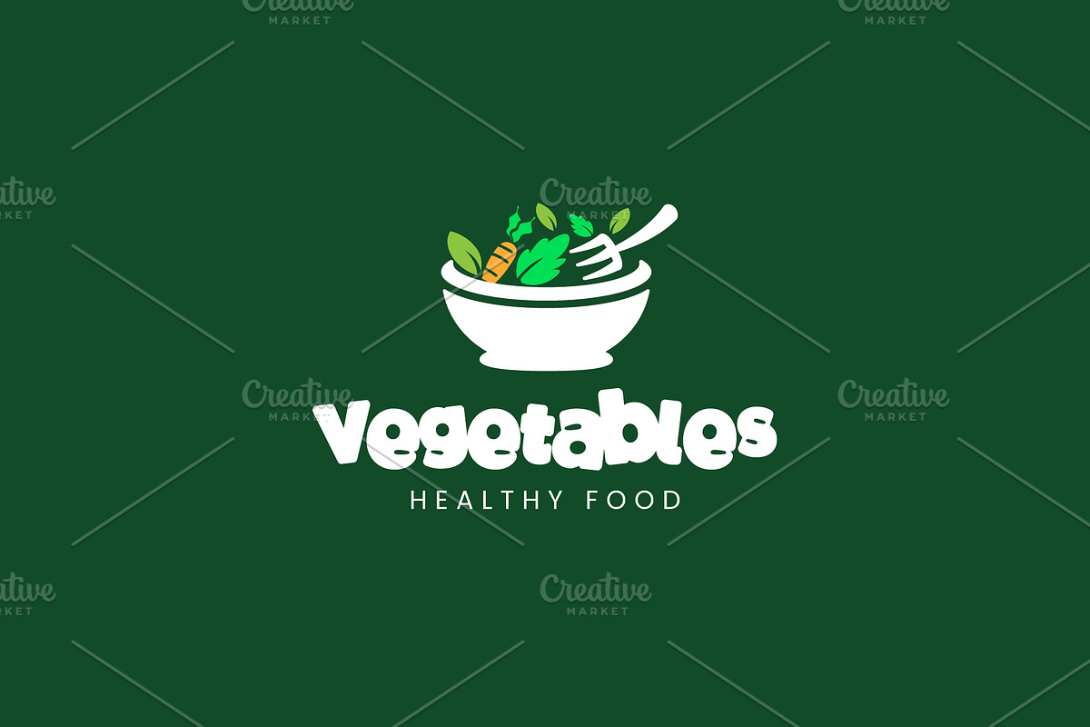 Salad icon template illustration, a Branding & Logo Template by Dyn Studio (Photo 1 of 2)