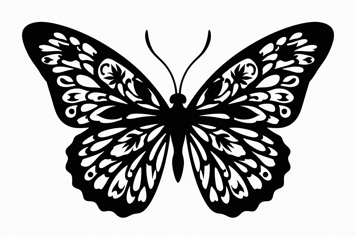 Flying Butterfly Vector Silhouette, an Illustration by Amazin_art (Photo 5 of 21)