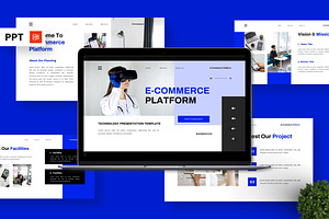 E-Commerce Platfrom - Technology PPT, a Presentation Template by Deepslide Studio