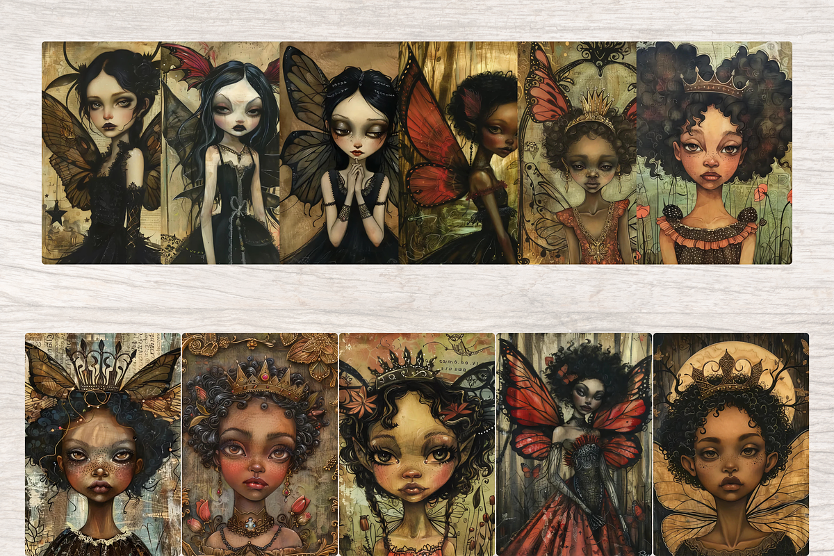 GOTHIC AND RENAISSANCE FAIRY PAPER, a Person Illustration by Daring Digies (Photo 3 of 10)