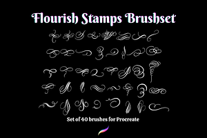 Procreate Calligraphy Flourish Stamp