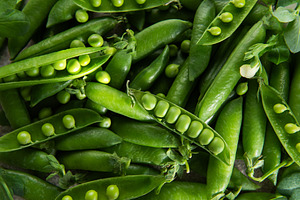 Fresh green peas pod with healthy organic food, a Food & Drink Photo by Olena Rudo