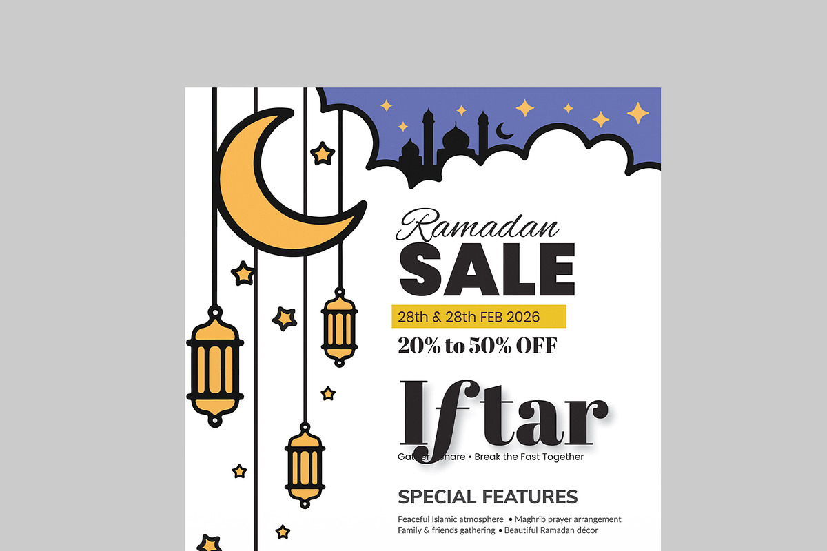 Mosque Ramadan Program Flyer, a Flyer Template by MightyDesign (Photo 4 of 8)