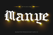 Manye – Blackletter Font, a Blackletter Font by Craft Supply Co. (Thumbnail 1 of 8)
