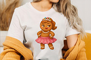 Pink Christmas Gingerbread Clipart B, an Illustration by SVGArt (Thumbnail 2 of 8)