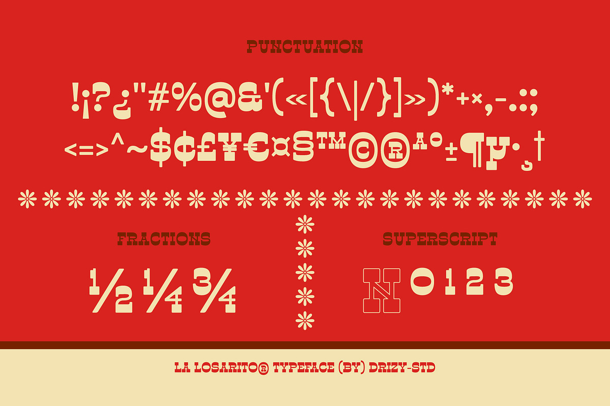 La Losarito – Reverse Contrast Weste, a Slab Serif Font by Drizy (Photo 5 of 10)