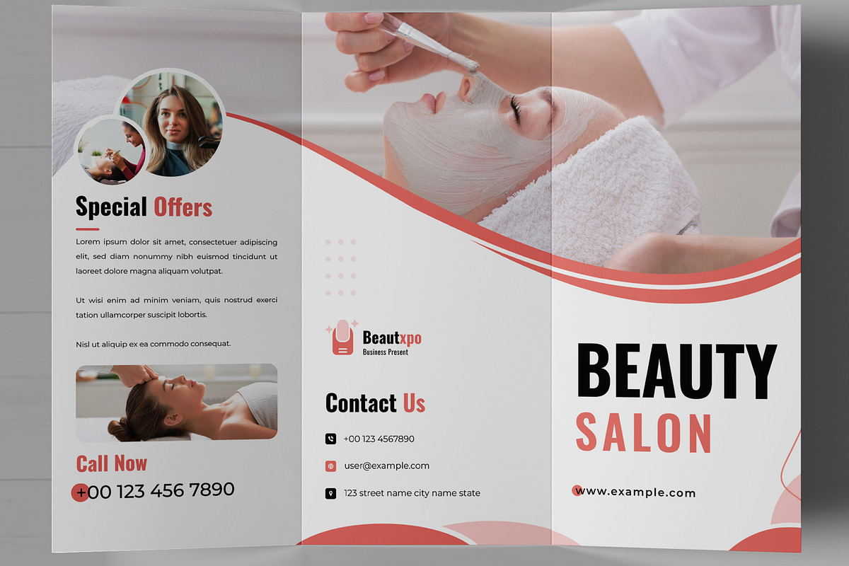 Beauty Salon Trifold Brochure, a Brochure Template by MightyDesign (Photo 3 of 7)