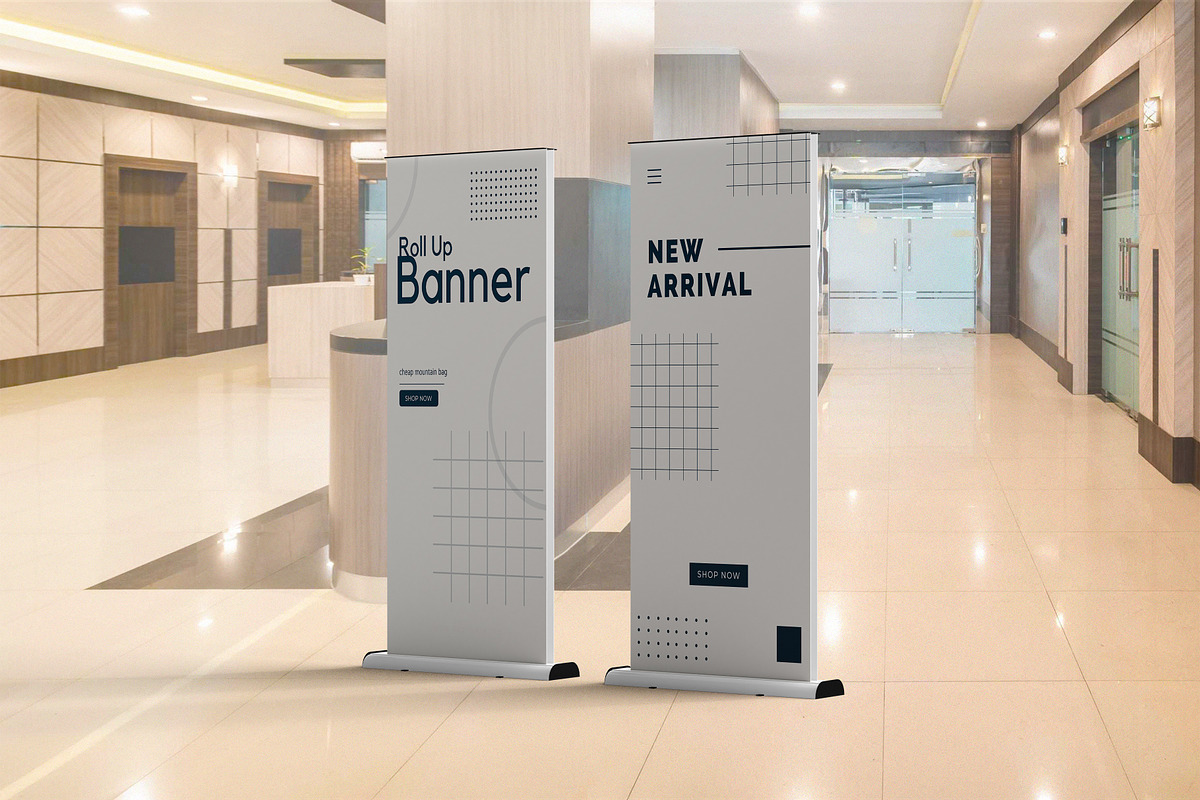 Roll Up Banner Mockup, an Advertising Mockup by 2M GRAPHICS DESIGN (Photo 2 of 4)